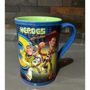 Disney Store Pixar Toy Story 3 Woody Buzz Heroes Ceramic Coffee Mug Cup